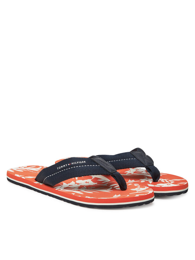 Шлепанцы Hilfiger Flw Print Beach Sandal FM0FM05507 Tommy Hilfiger, синий — фото 2