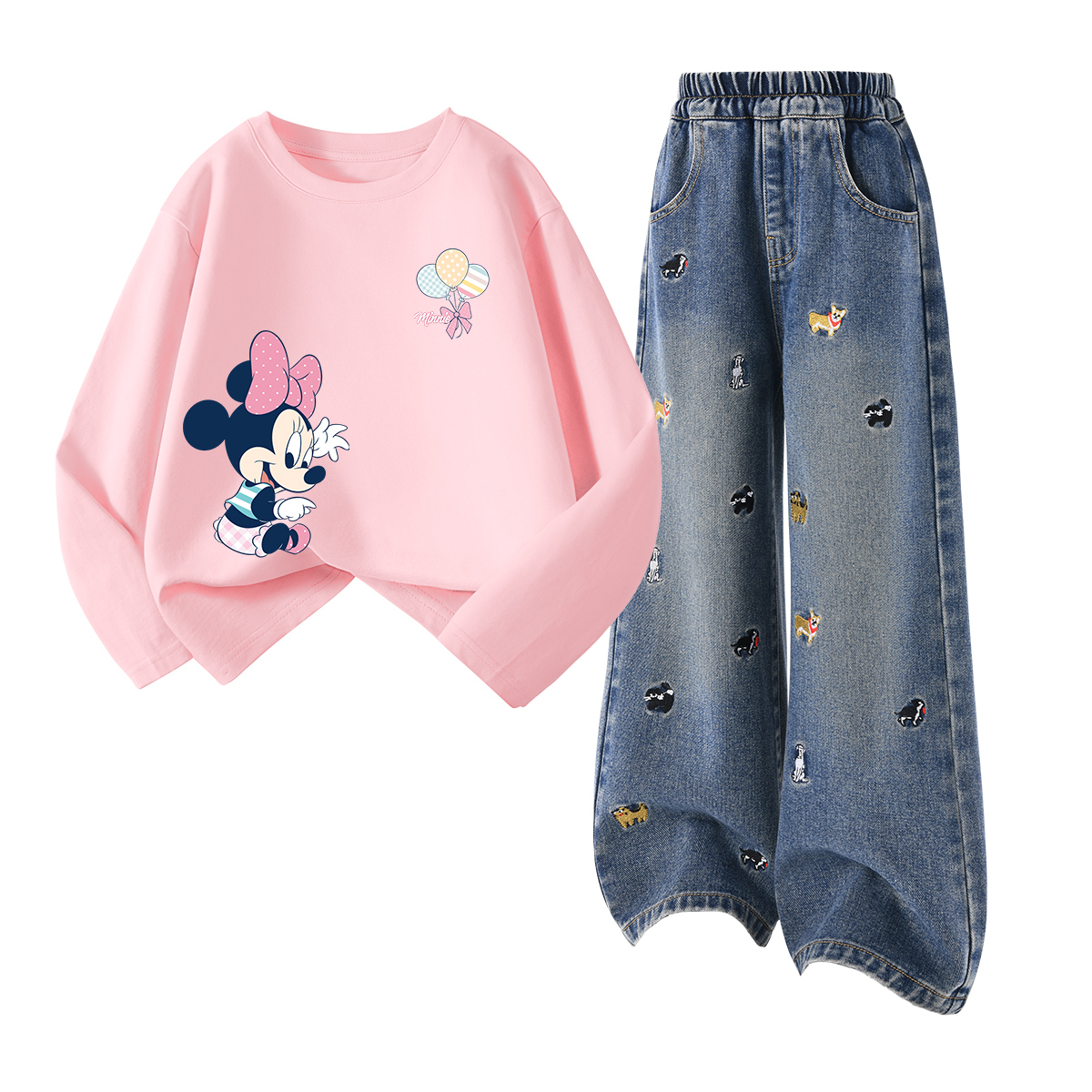 

Детская повседневная спортивная одежда Disney, светло-розовый