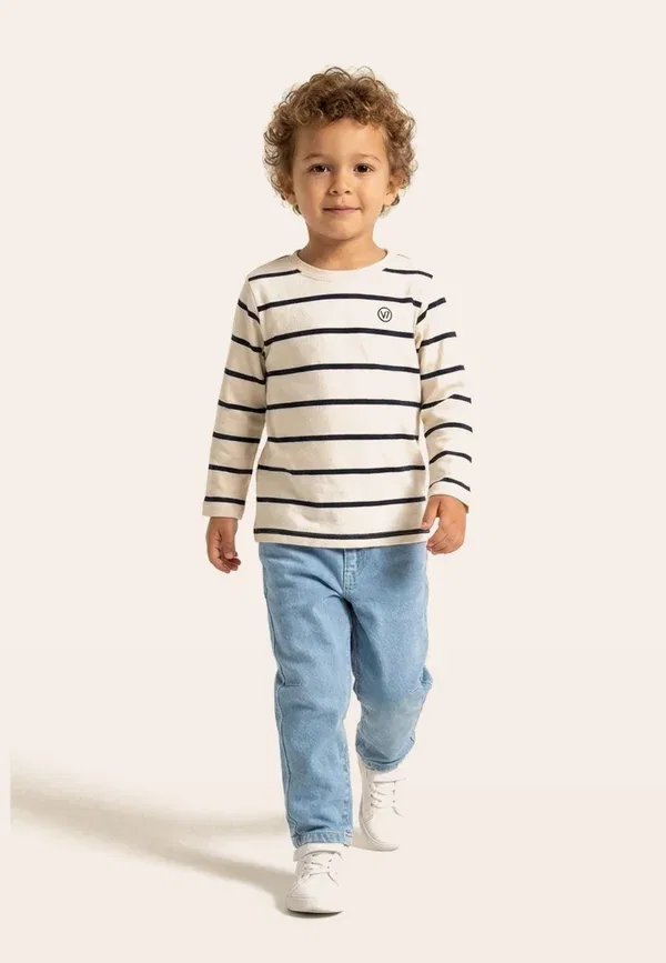Футболка Tslater l_s tee long sleeved top The New Siblings, полоска гардения