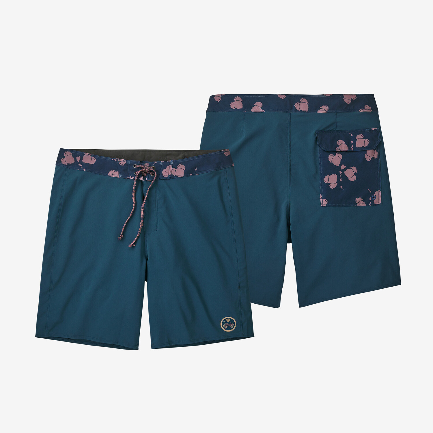 

Мужские шорты для доски Hydropeak Patagonia, цвет Gerry Patch: Tidepool Blue