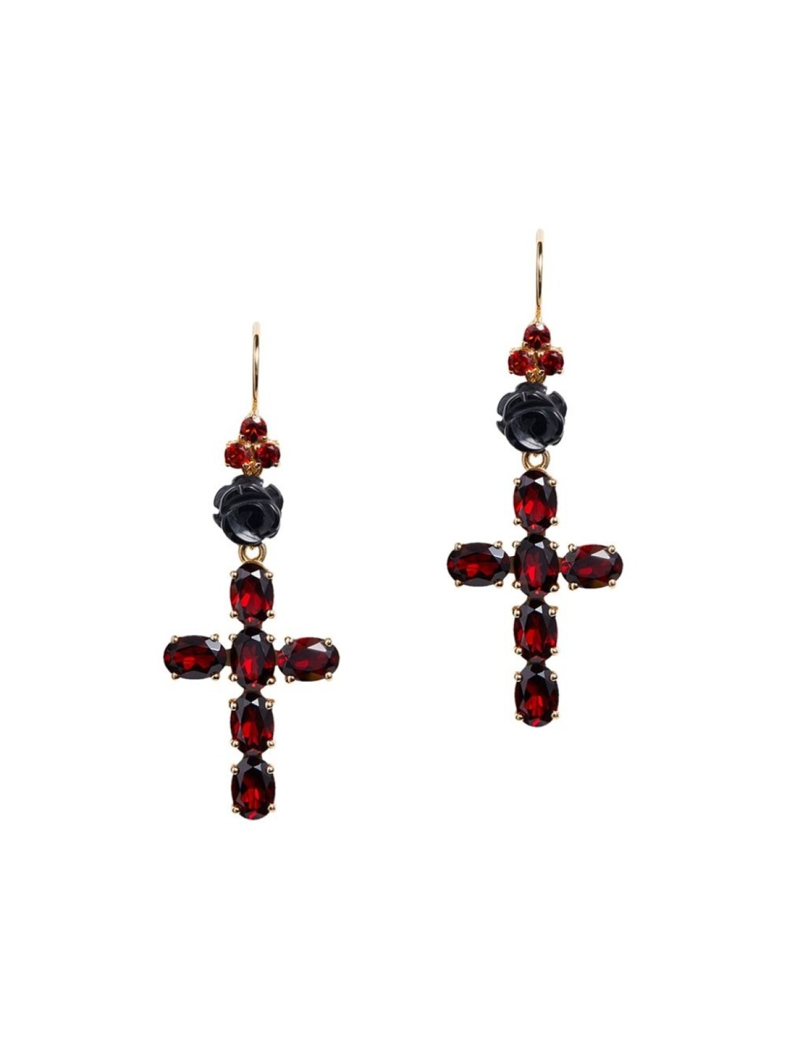 

Dolce & Gabbana серьги Family из желтого золота с гранатами, золотой