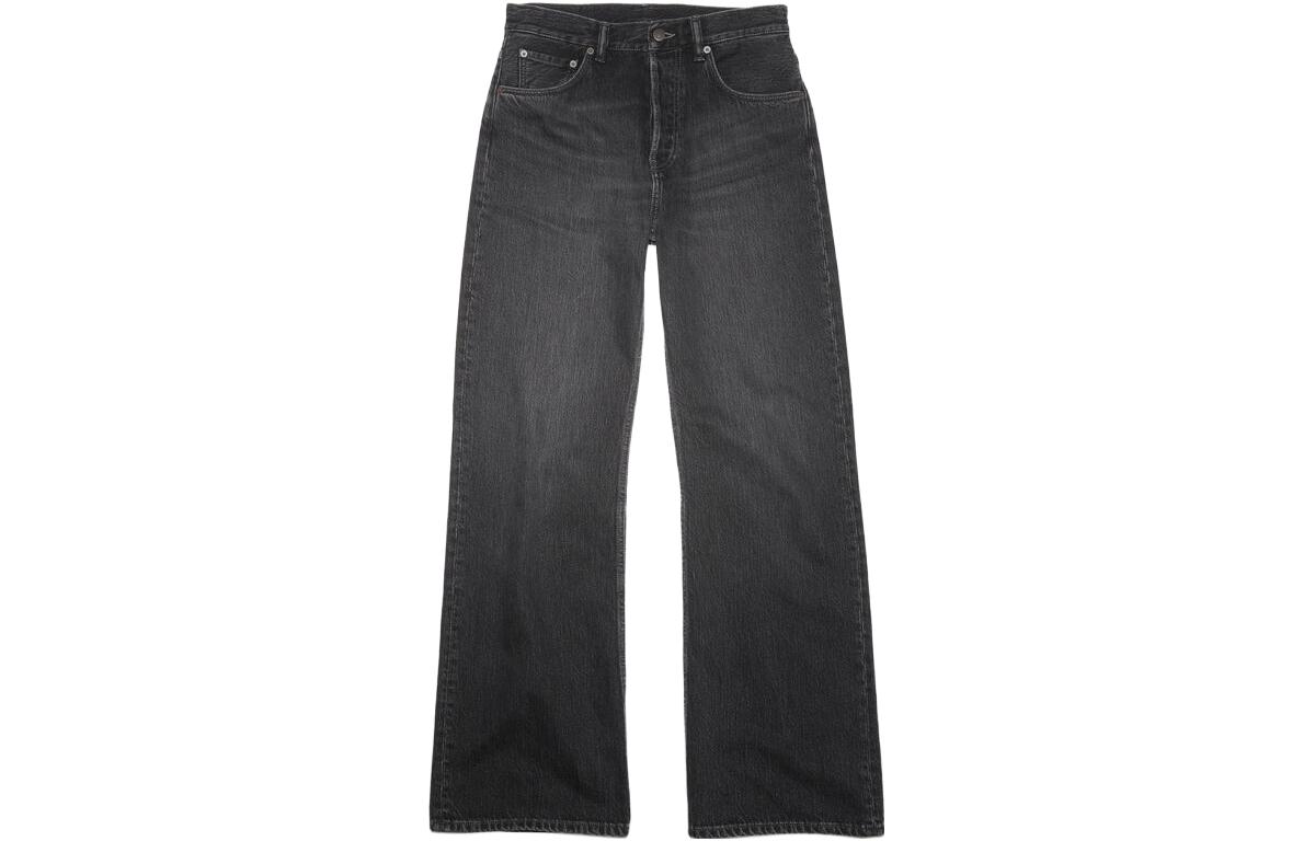 

Высокие свободные джинсы клеш ригид деним винтаж черный Acne Studios