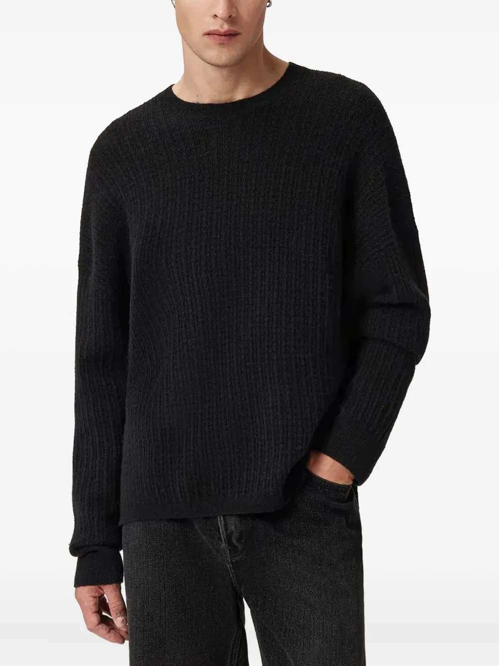 

Джемпер Jakob с круглым вырезом Allsaints, черный