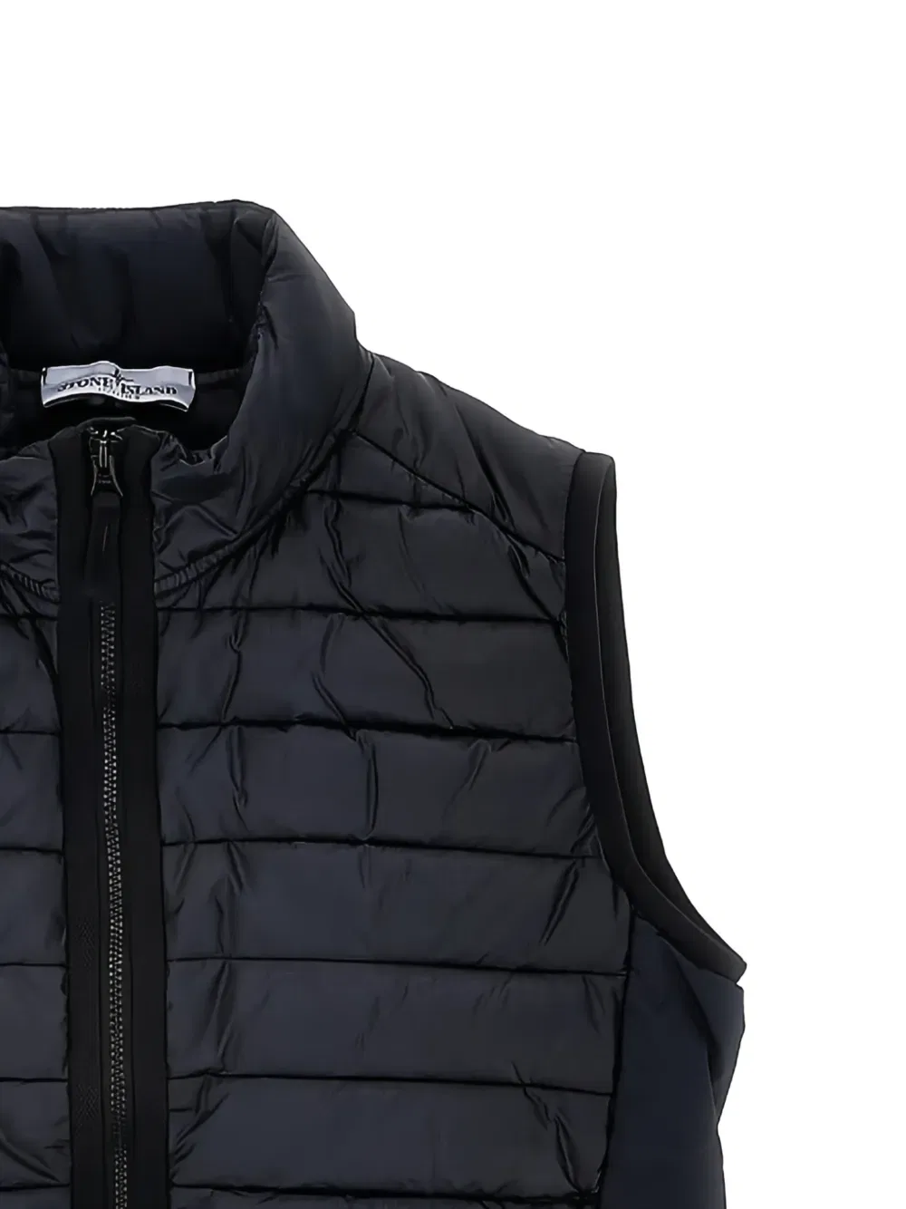 Стеганый жилет на молнии Stone Island Junior, синий — фото 2