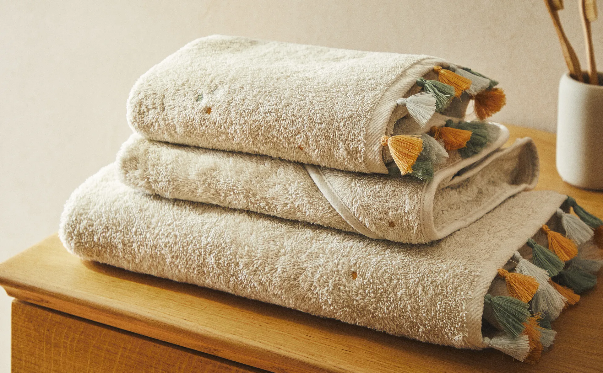 

Детское банное полотенце с кисточками Zara Home, синий