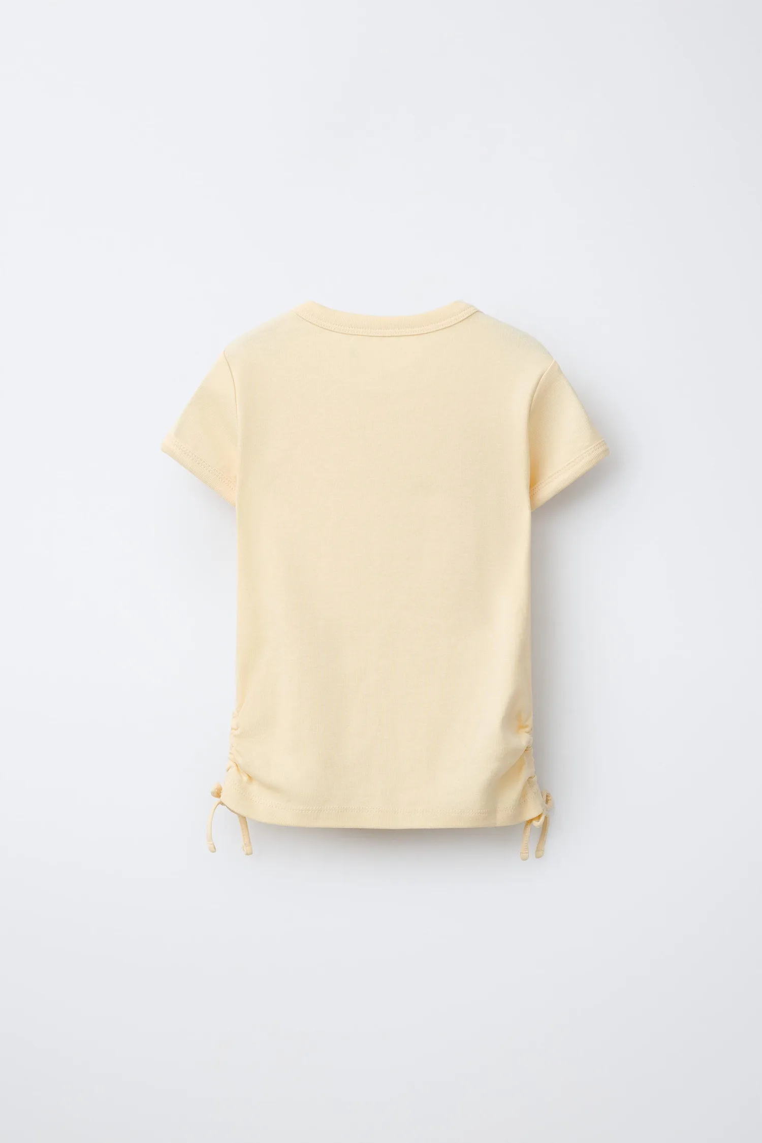 Футболка с бантиками из модала с вырезами Zara, желтый — фото 2