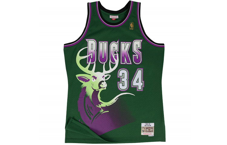 

Майка Mitchell & Ness Milwaukee Bucks Alternate 1996 97 Ray Allen Swingman Mitchell Ness, зеленый