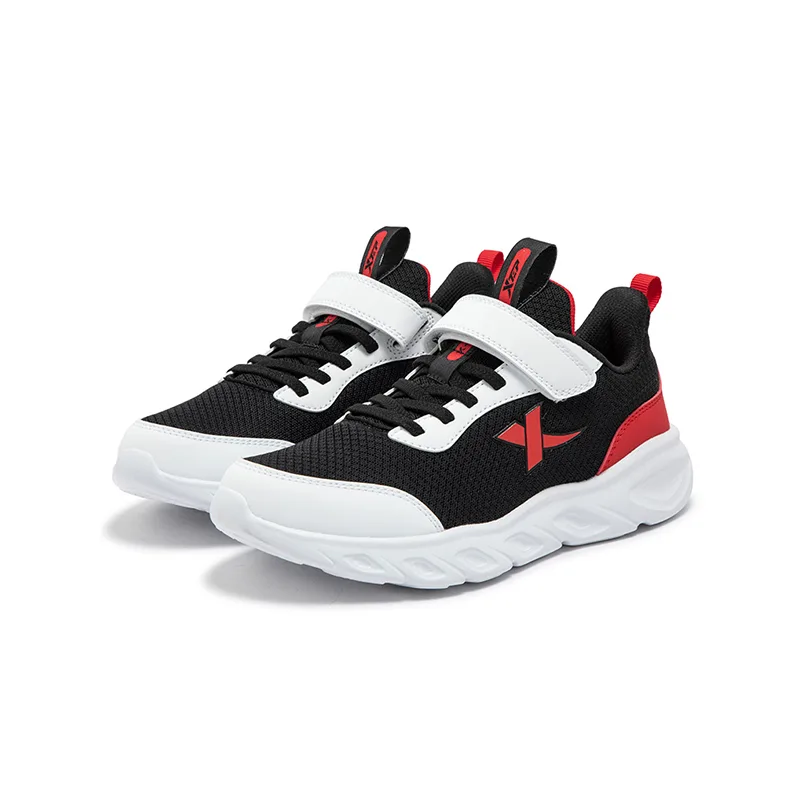 Удобные дышащие кроссовки Low Top с амортизацией и устойчивостью к истиранию XTEP, черный xtep белый/transcend красный — фото 2