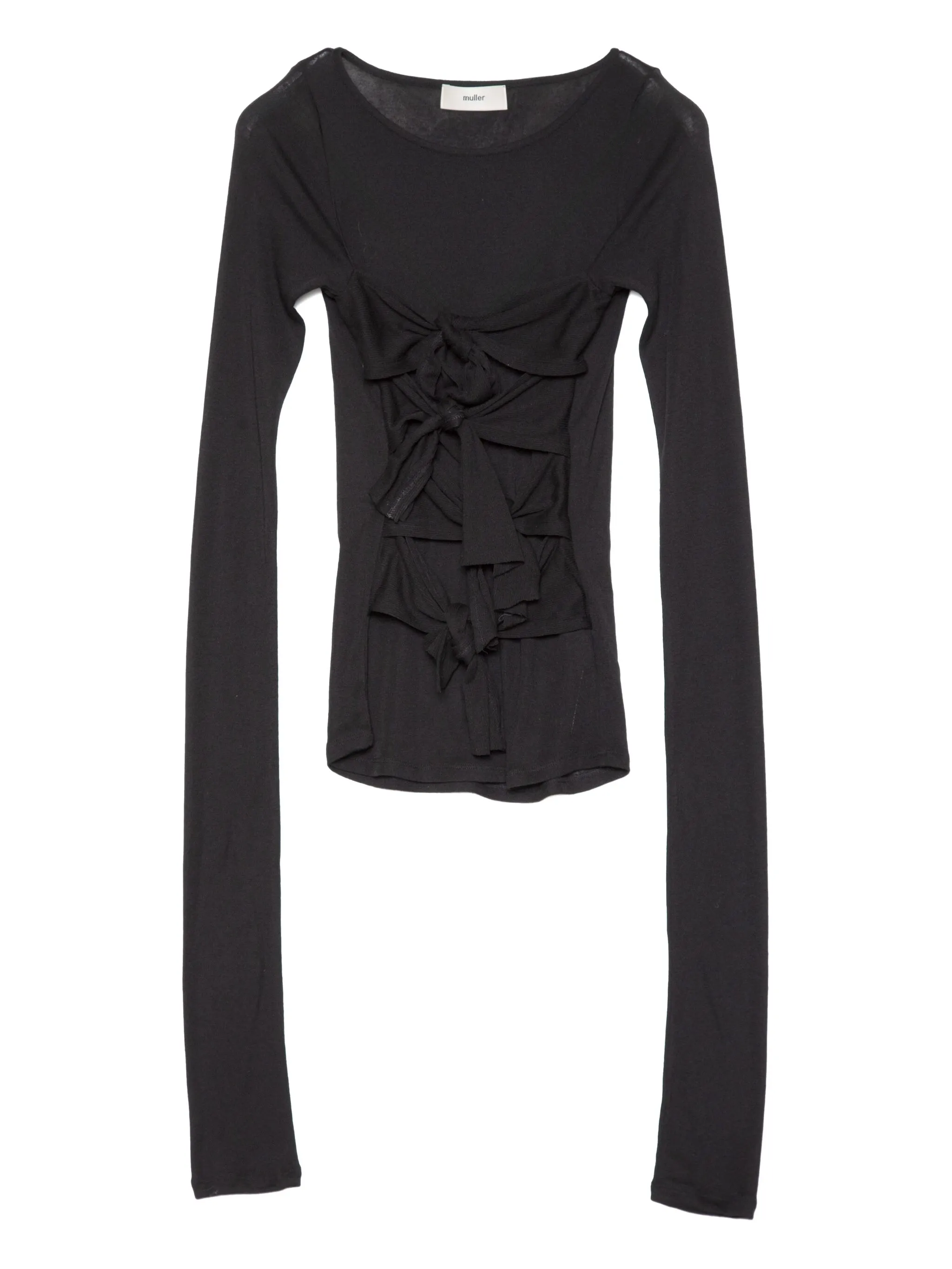 

Топ с перекрученной деталью Muller Of Yoshiokubo, черный