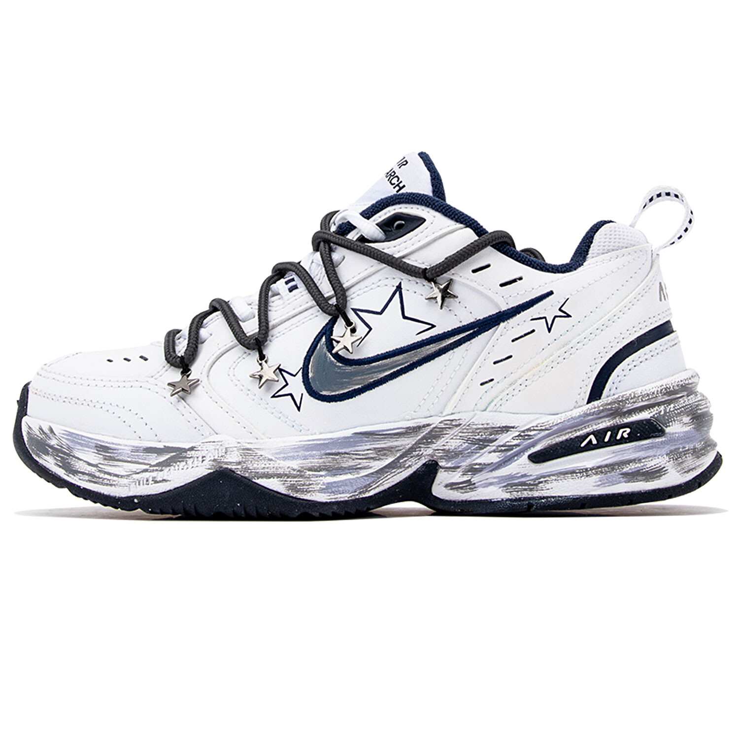 

Кроссовки Nike Air Monarch 4 Chunky Sneakers Unisex Low-top White/black, черный/белый