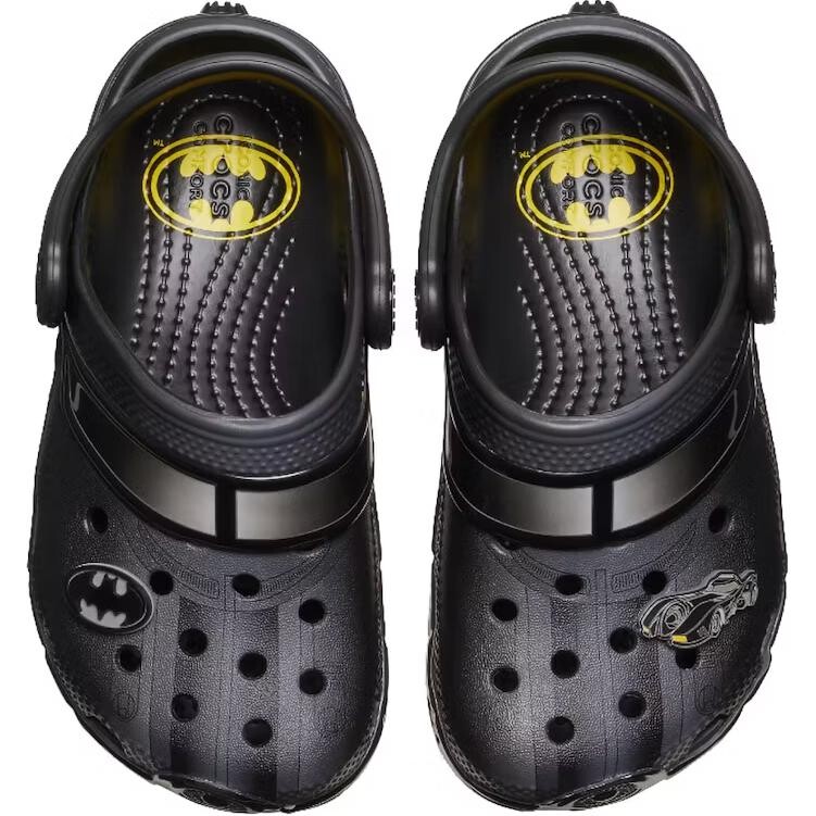 Классические детские сандалии Clog Kids Crocs, цвет Black/Yellow — фото 3