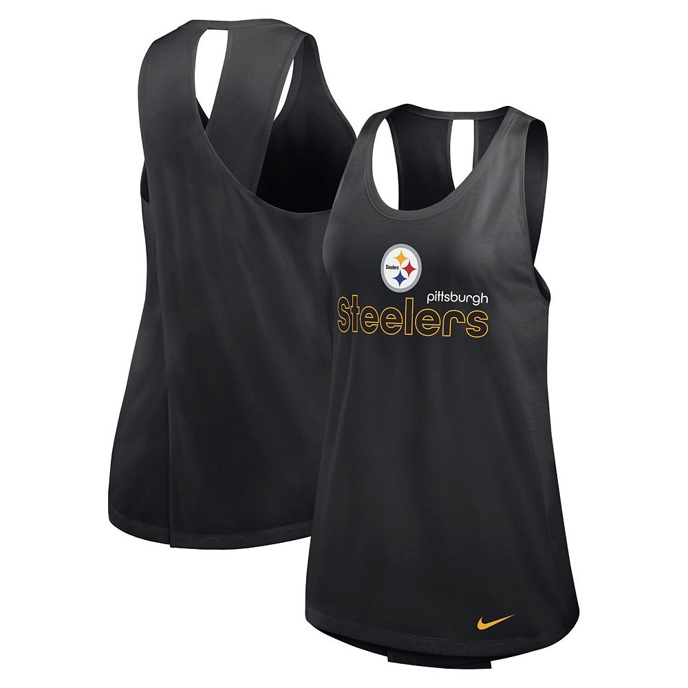 

Женская черная майка Nike Pittsburgh Steelers Performance, цвет Stl Black