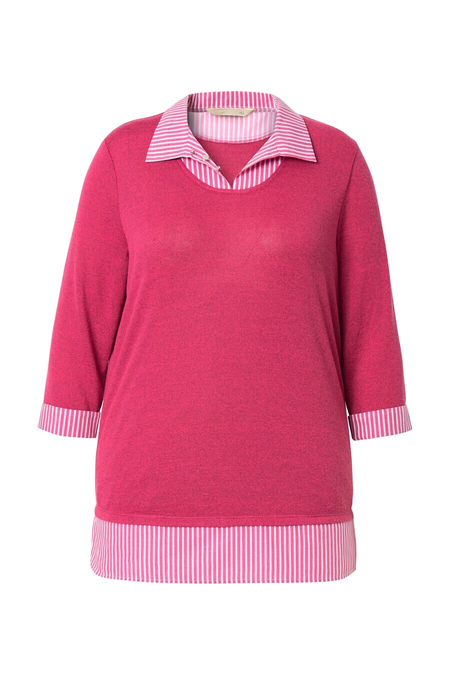 

Тонкий вязаный свитер MIAMODA Sweater, цвет raspberry/light pink