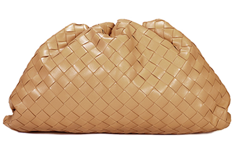 

Клатч Intrecciato из овчины среднего размера женский хаки Bottega Veneta
