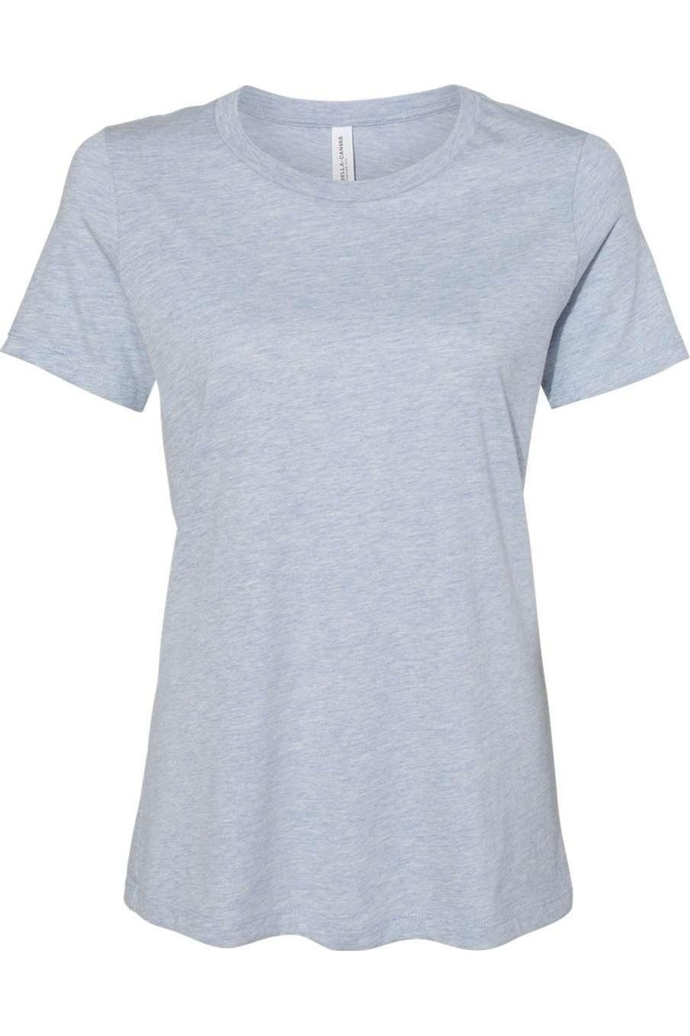 

Женская свободная футболка BELLA + CANVAS Heather CVC, цвет heather prism blue
