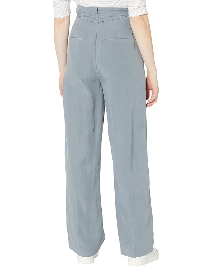 

Брюки Vince Tie Detail Straight Leg Pants, цвет Aqua Stone
