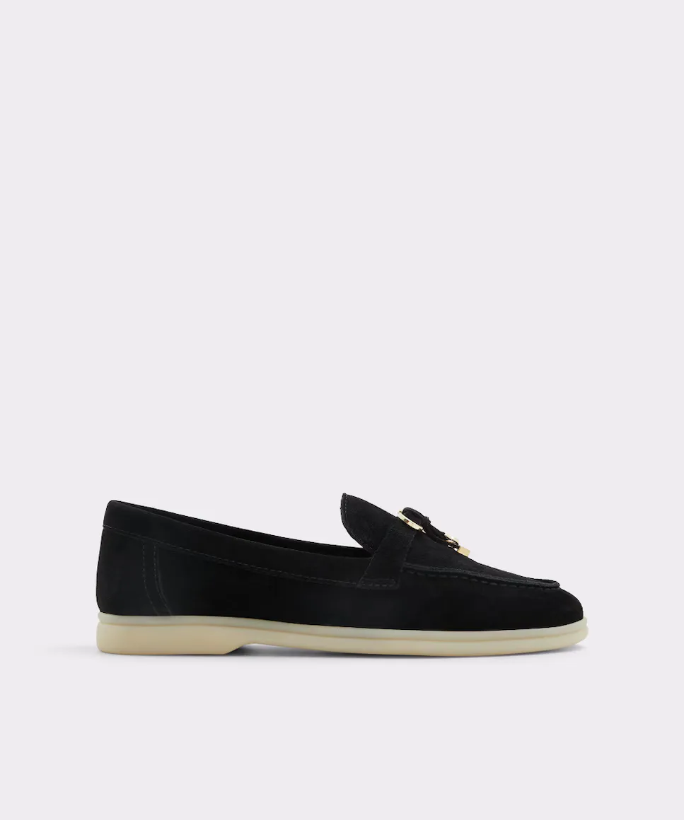 

Женские кожаные туфли на плоской подошве с круглым носком Aldo, черный