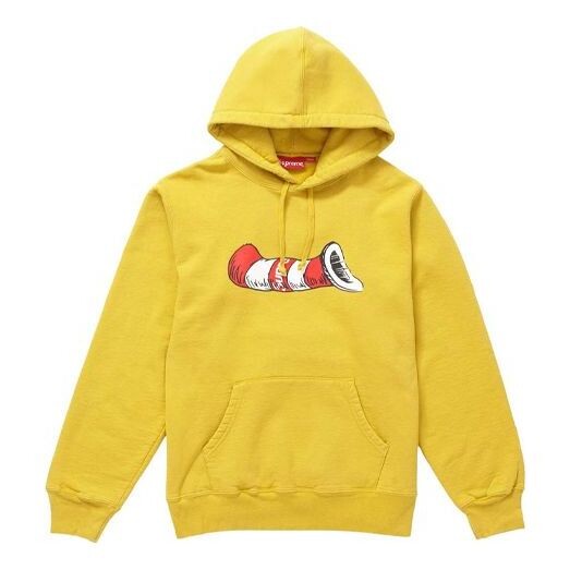 

Толстовка fw18 cat in the hat hooded sweatshirt mustard Supreme, желтый