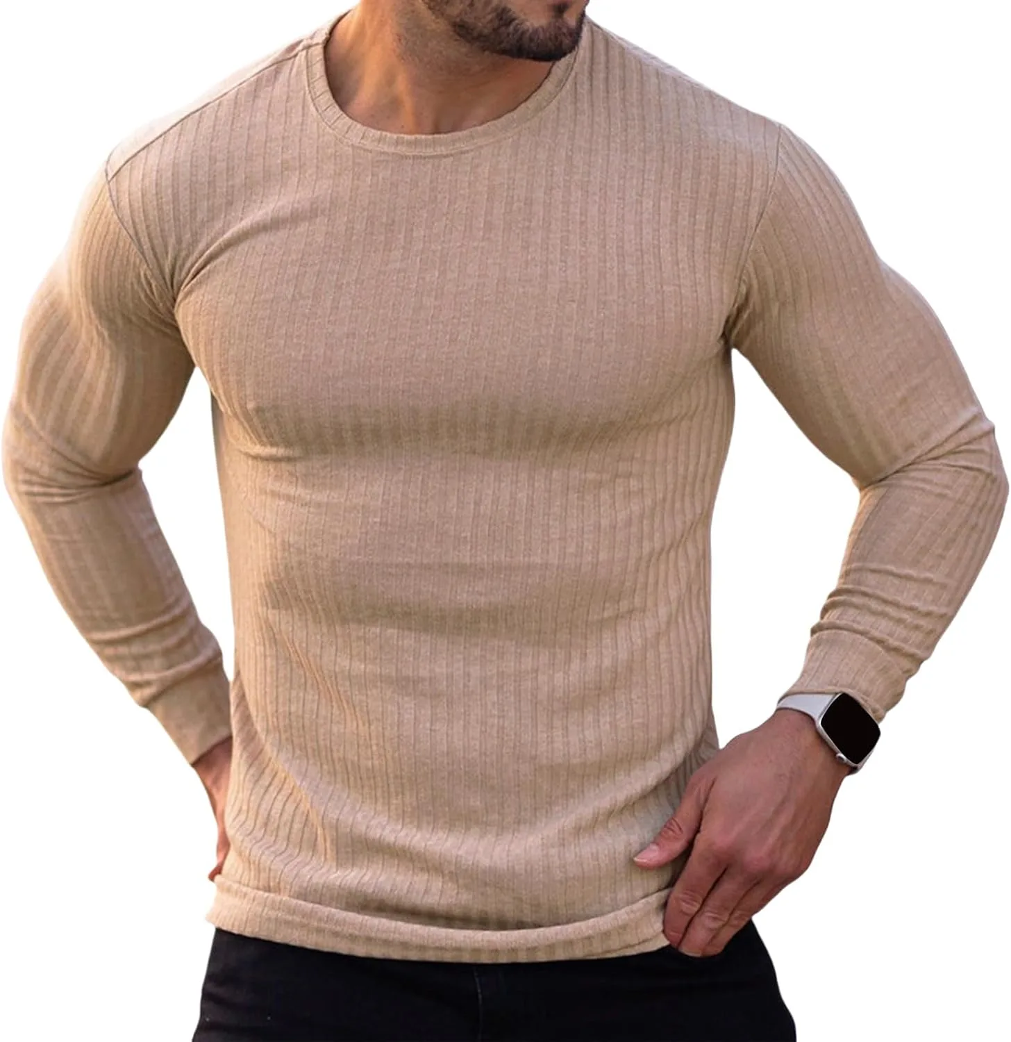 

Мужская футболка с длинным рукавом Sim Fit MBDWWLC