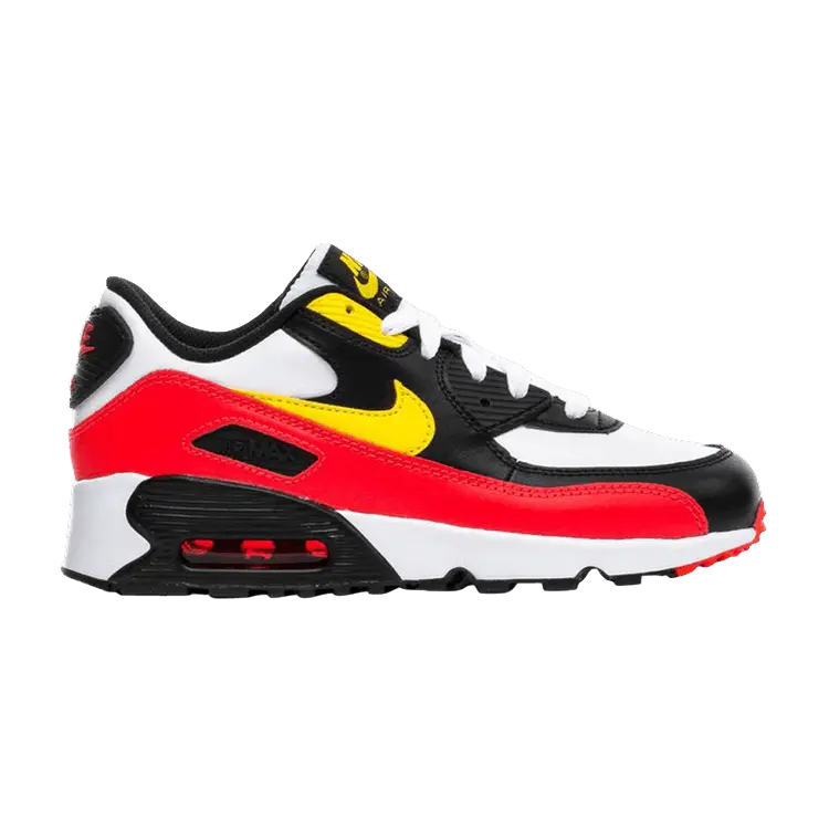 

Кроссовки Nike Air Max 90 Leather PS 'Chrome Yellow Black Crimson', белый