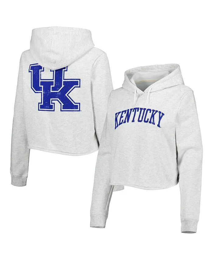 

Женская укороченная толстовка с капюшоном Ash Kentucky Wildcats 2-Hit 1636 League Collegiate Wear