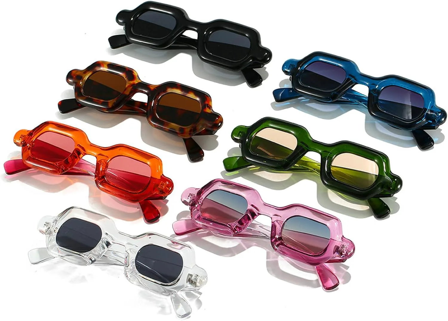 

Ретро-солнцезащитные очки квадратной формы для женщин, модные очки в маленькой оправе в стиле 90-х, защита от УФ-излучения, стильные солнцезащитные очки mincl, C5