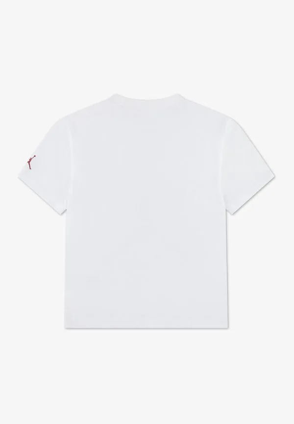 Футболка унисекс с принтом jumpman в виде сетки и размытия Jordan, White — фото 2