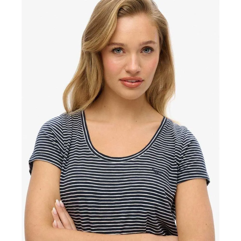 Футболка с коротким рукавом Superdry Scoop Neck, синий — фото 3