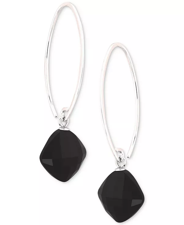 

Серьги-Подвески с ониксом и подвеской из стерлингового серебра Macy'S, onyx