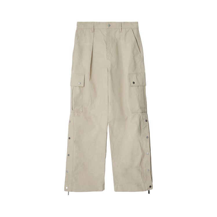 

Брюки Burberry Wide Leg Cargo Trousers Plaster, желто-коричневый