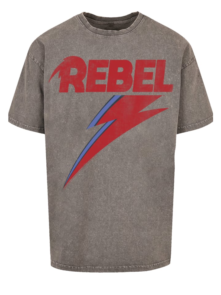 

Футболка большого размера David Bowie в цвете Асфальт F4NT4STIC