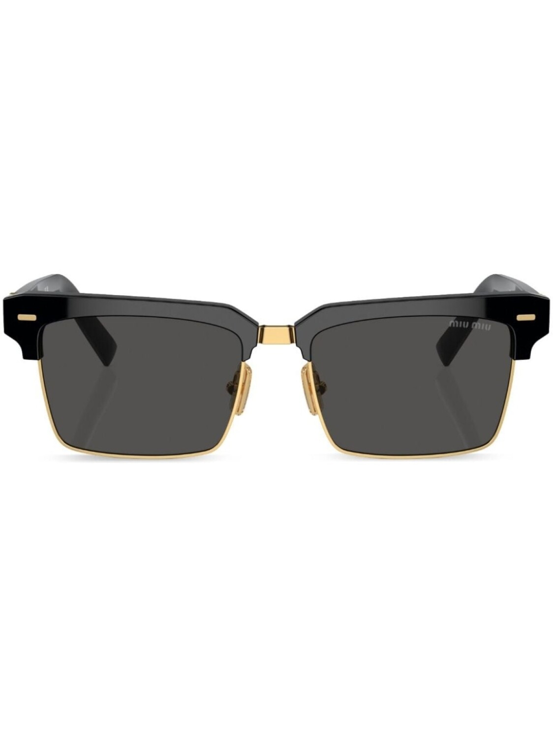 

Miu Miu Eyewear солнцезащитные очки в квадратной оправе с логотипом, черный
