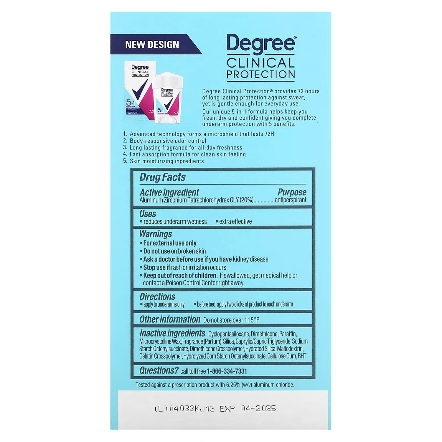 Дезодорант-антиперспирант Degree Clinical Protection 5 в 1 — фото 2
