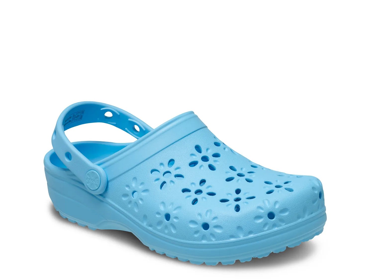 Сабо Crocs Floral Cut Out Clog - Women's, Tinted Glass Blue