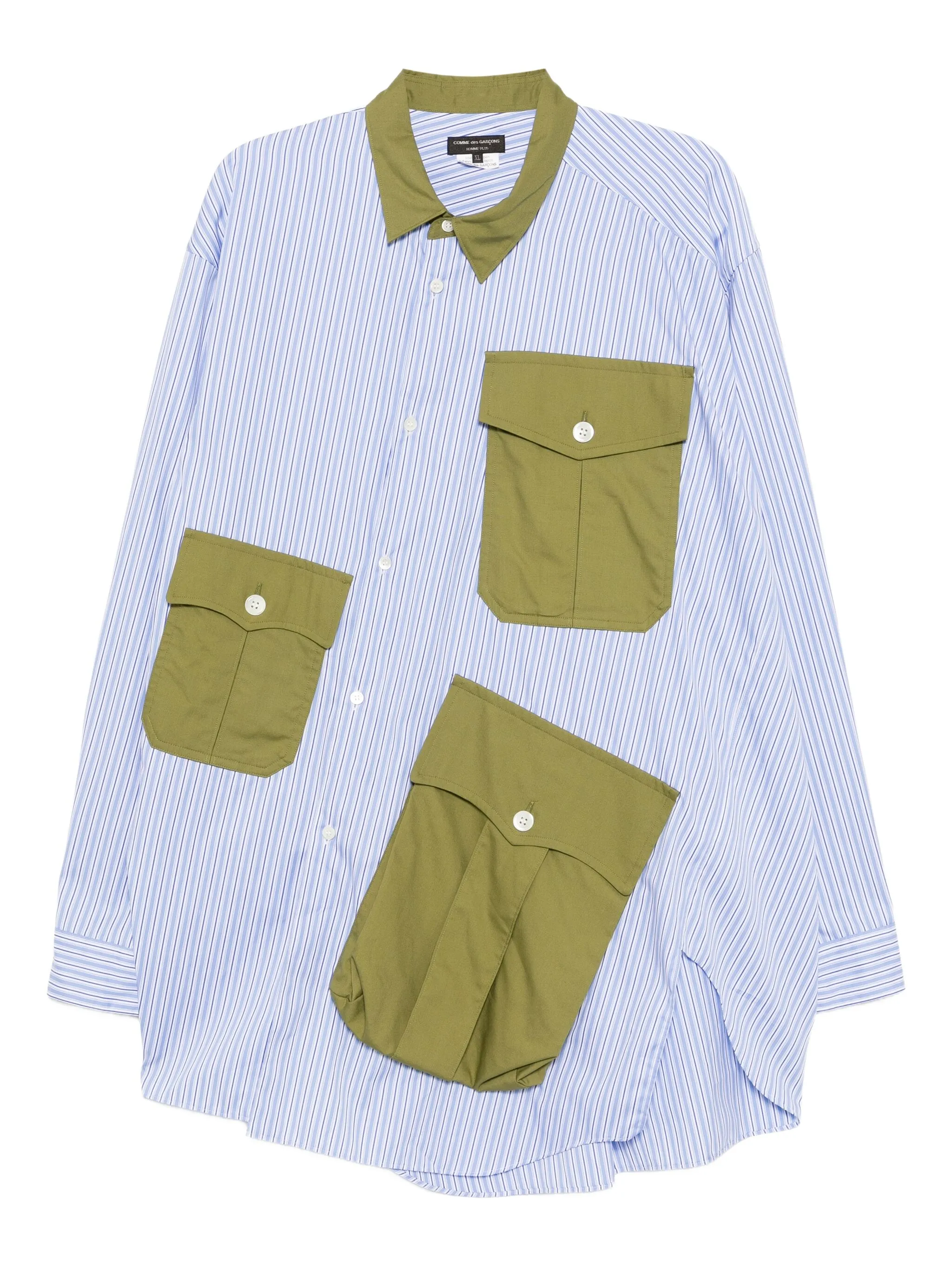 

Рубашка со складками Comme Des Garçons Homme Plus, синий