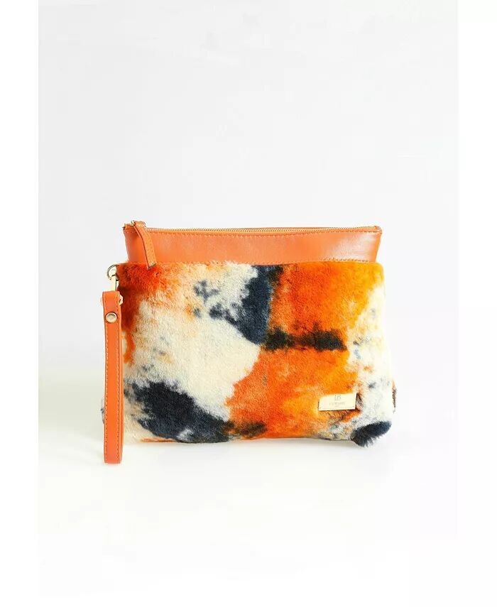 

Женский клатч из овчины Furniq Uk, оранжевый