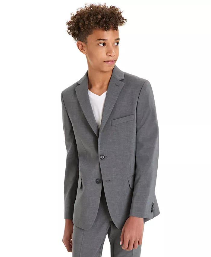 

Пиджак для мальчиков Big Boys Stretch Slim Fit Kenneth Cole Reaction, серый