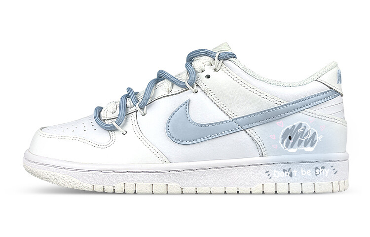 

Кроссовки Nike Dunk Skateboard Shoes Women's Low-Top White Blue