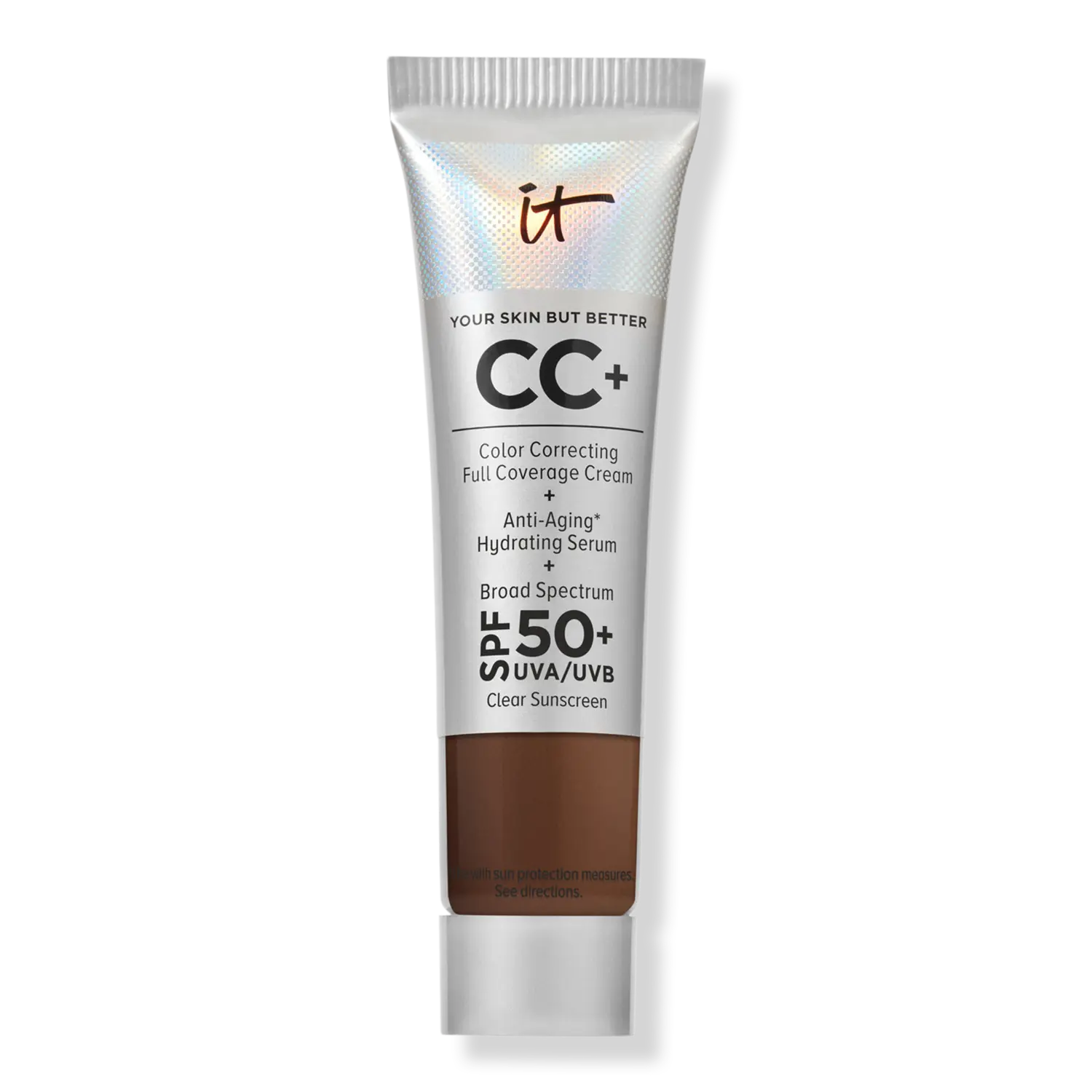 

Мини-CC+ крем с SPF 50+ IT Cosmetics, Neutral Deep (deep with neutral undertones)