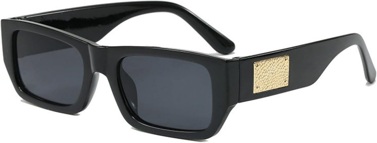 

Солнцезащитные очки Willochra в стиле ретро, ​​квадратной формы, для мужчин и женщин, модные в 90-х, с толстой прямоугольной оправой, черные, с защитой от УФ-излучения UV400, C1