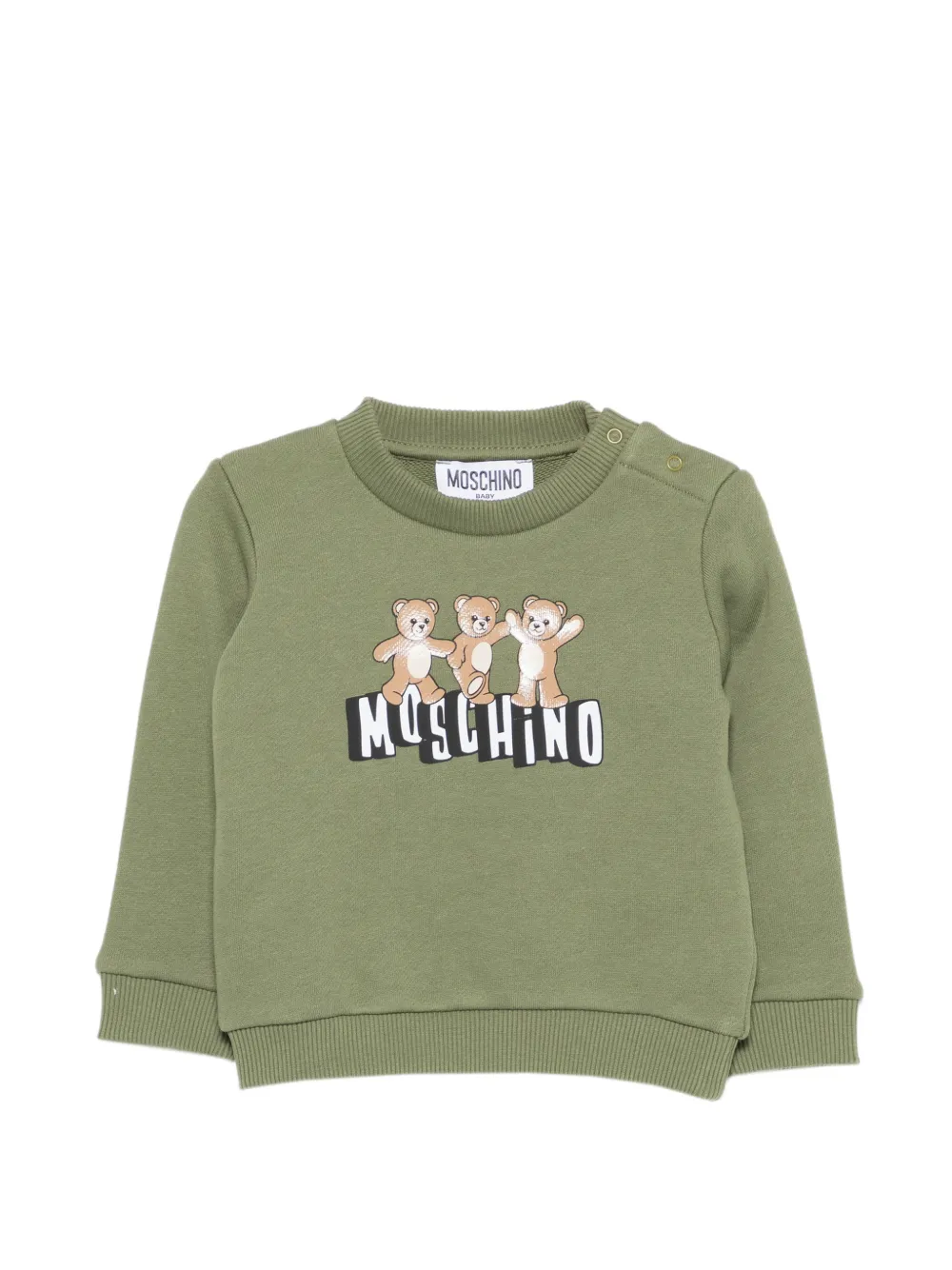 

Свитшот с принтом Moschino Kids, зеленый