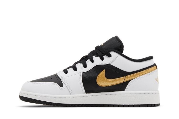 Кроссовки Air Jordan 1 Low GS, цвет Gold Swoosh — фото 3