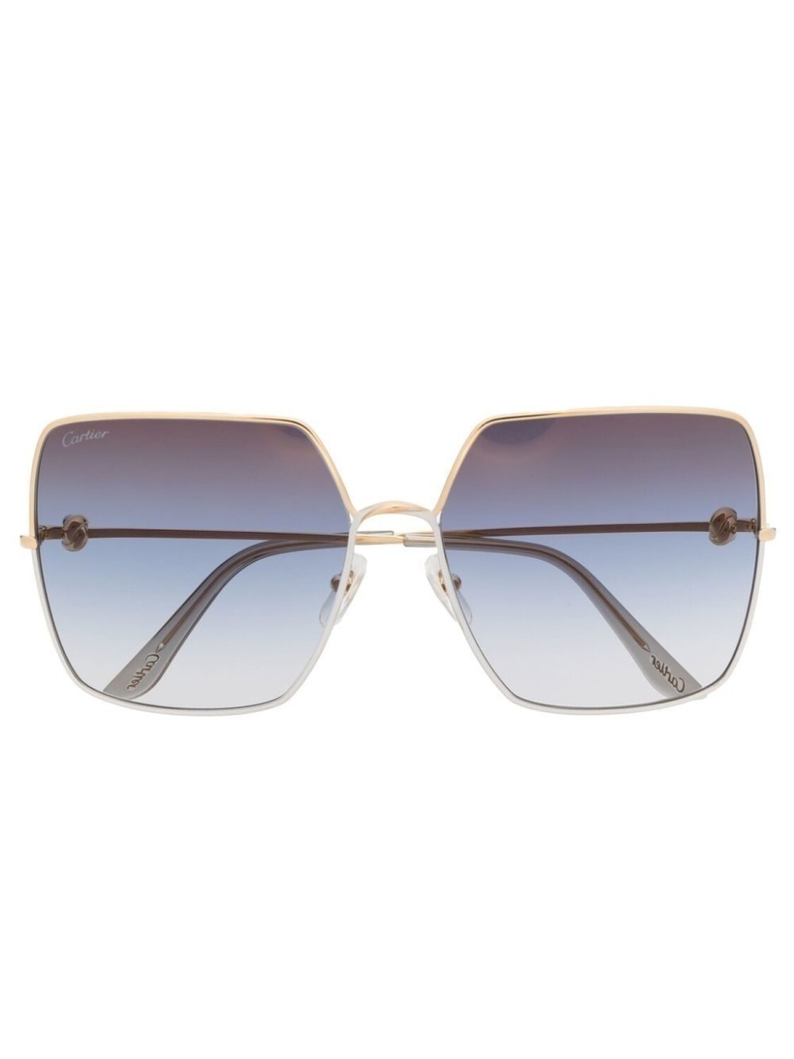 

Cartier Eyewear солнцезащитные очки с эффектом градиента, золотистый