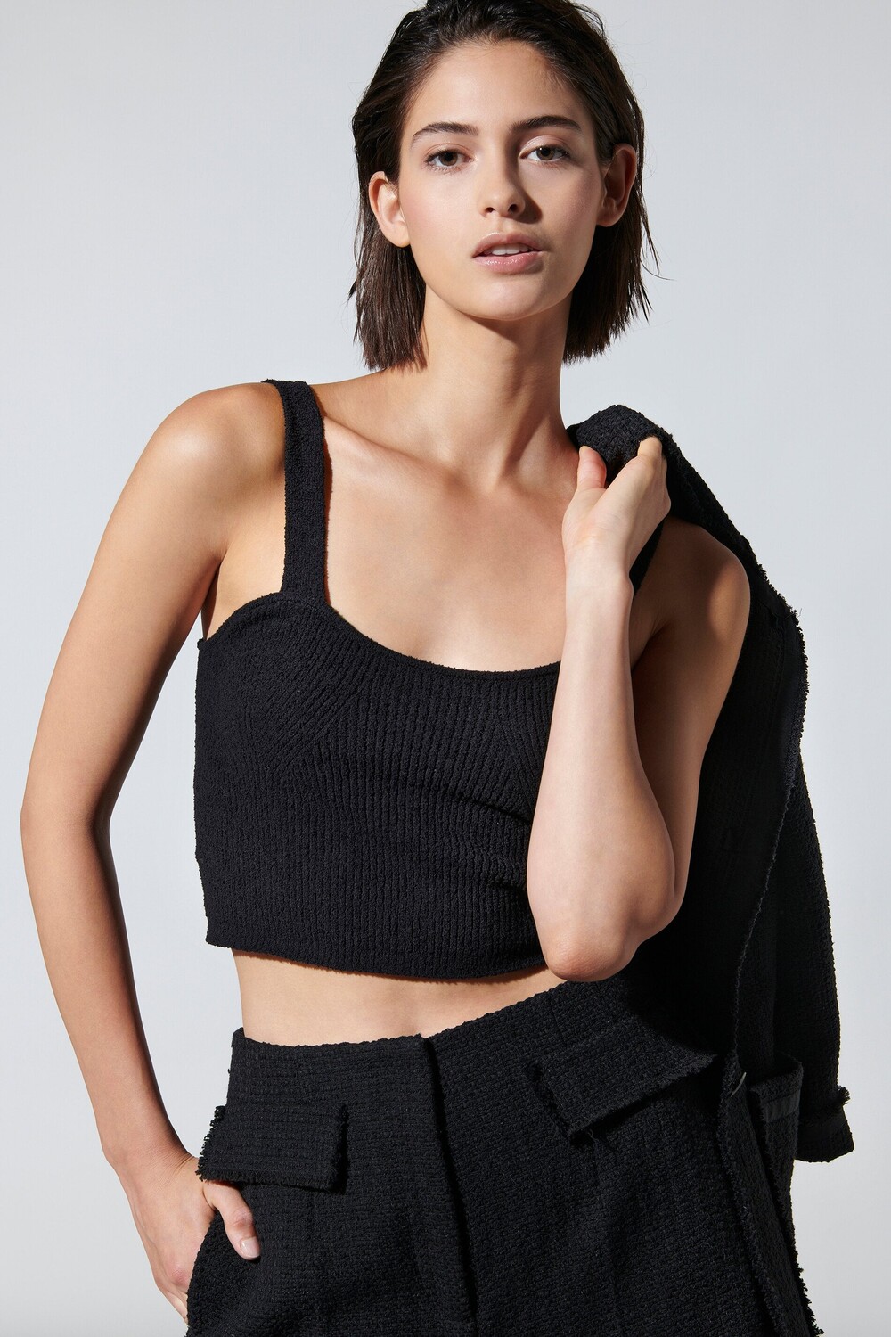 

Майка в рубчик LUISA CERANO, цвет deep black