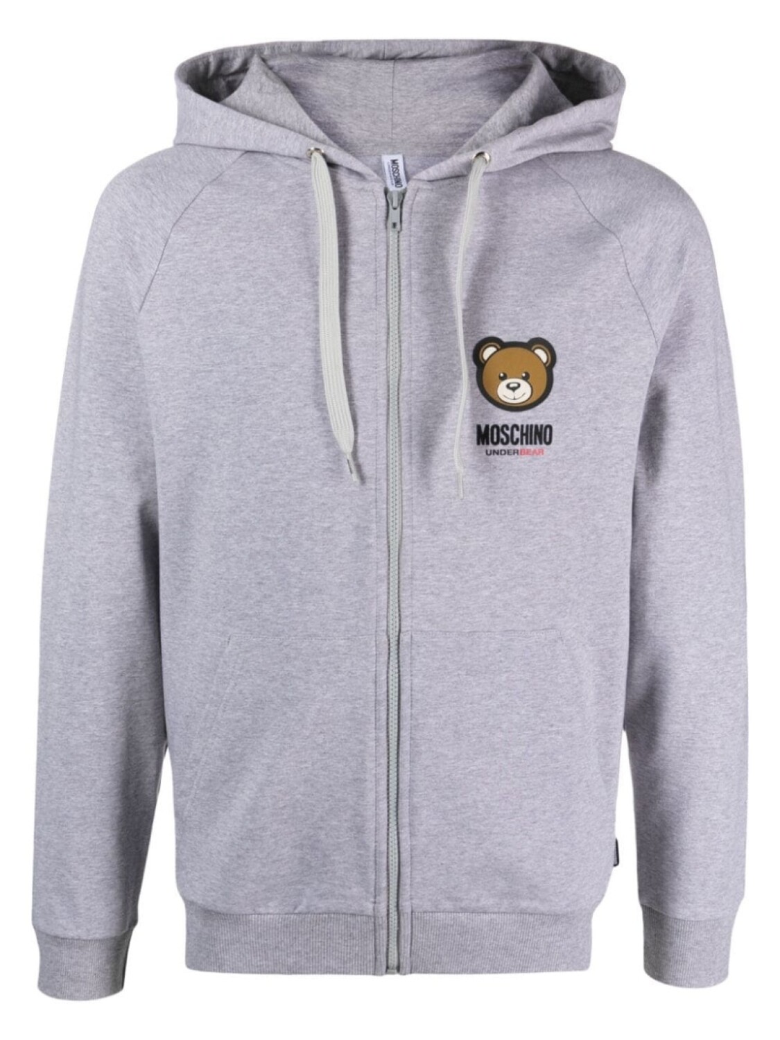 

Moschino худи Leo Teddy на молнии, серый