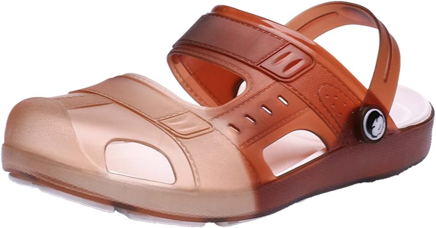 

Мужские и женские закрытые тапочки Eliogn, повседневные модные сандалии-слипоны, нескользящие обувь для бассейна, водные тапки, пляжная обувь, коричневый