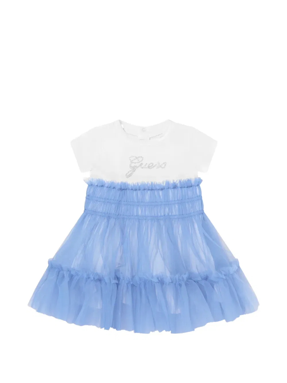 Комплект из двух платьев с оборками Guess Kids, синий — фото 3
