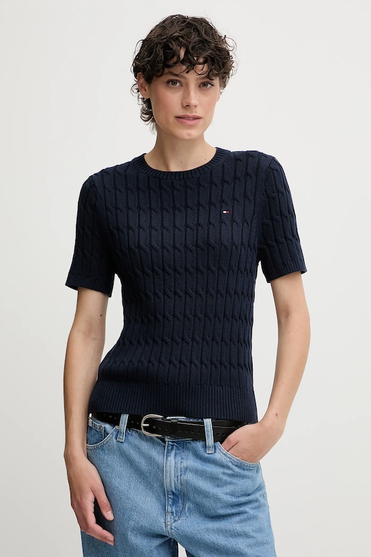 

Хлопковый свитер Tommy Hilfiger, темно-синий