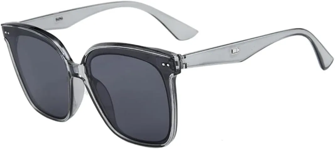 

Модные квадратные очки в крупной оправе, визуально стройнящие фигуру, в уличном стиле. Универсальные солнцезащитные очки для мужчин и женщин UATXTAU, Grey