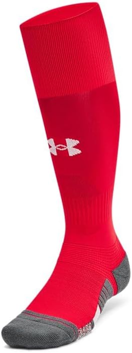 

Under Armour Unisex UA Magnetico Grip Over-The-Calf Socks - носки с активируемым потом сцеплением, Red-White